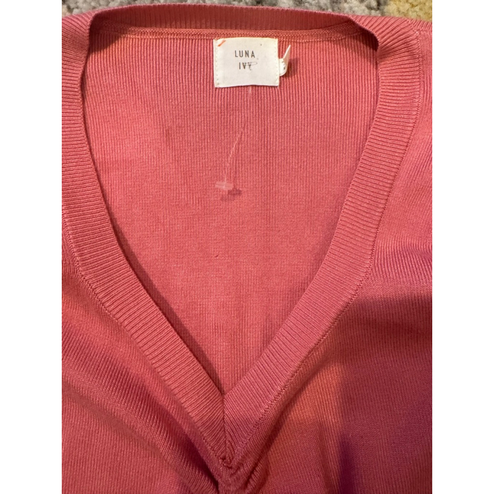 Pink Short Sleeve Ruched Tee - Picture 5 of 5